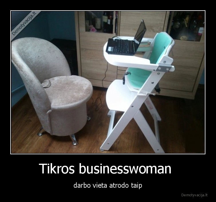 Tikros businesswoman  - darbo vieta atrodo taip