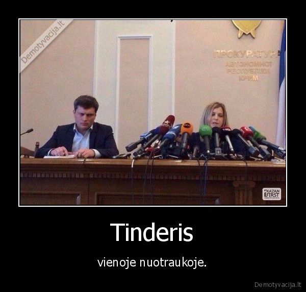 Tinderis - vienoje nuotraukoje.