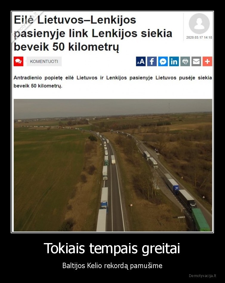 Tokiais tempais greitai - Baltijos Kelio rekordą pamušime