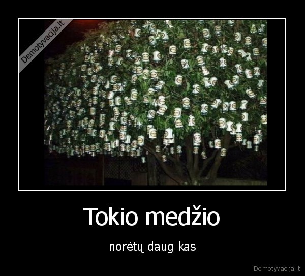 Tokio medžio - norėtų daug kas