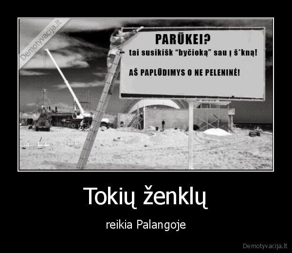 Tokių ženklų - reikia Palangoje