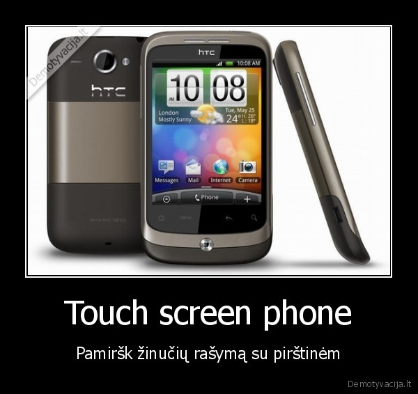 Touch screen phone - Pamiršk žinučių rašymą su pirštinėm