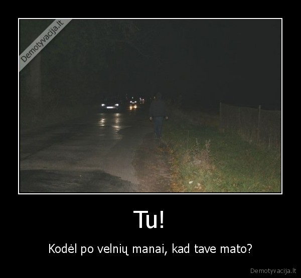 Tu! - Kodėl po velnių manai, kad tave mato?