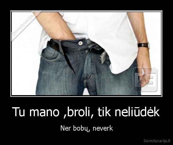 Tu mano ,broli, tik neliūdėk - Ner bobų, neverk