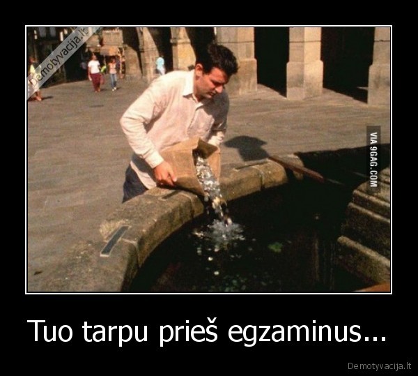 Tuo tarpu prieš egzaminus... - 