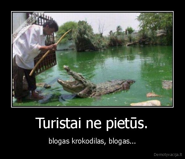 Turistai ne pietūs. - blogas krokodilas, blogas...