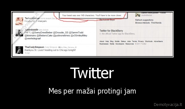 Twitter - Mes per mažai protingi jam