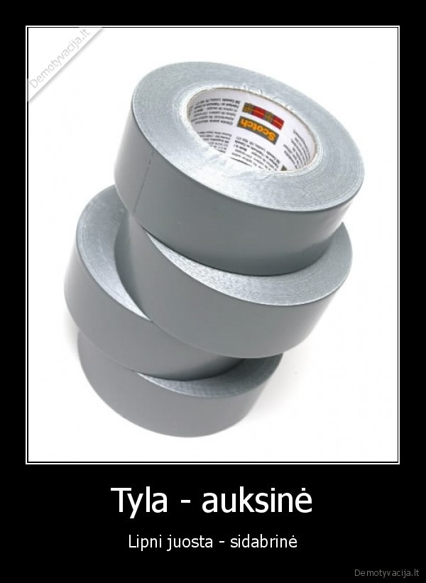 Tyla - auksinė - Lipni juosta - sidabrinė