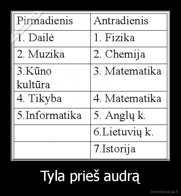 Tyla prieš audrą - 