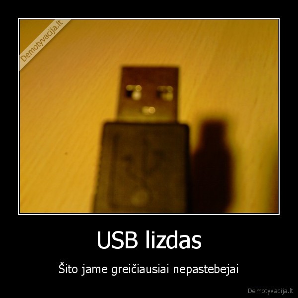 USB lizdas - Šito jame greičiausiai nepastebejai