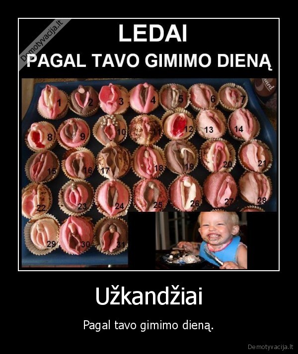 Užkandžiai - Pagal tavo gimimo dieną.