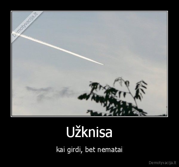 Užknisa - kai girdi, bet nematai