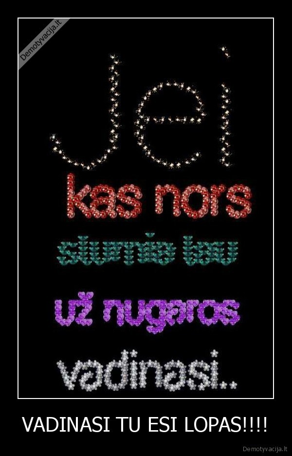 VADINASI TU ESI LOPAS!!!! - 