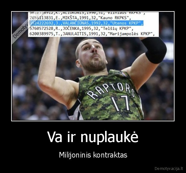 Va ir nuplaukė - Milijoninis kontraktas