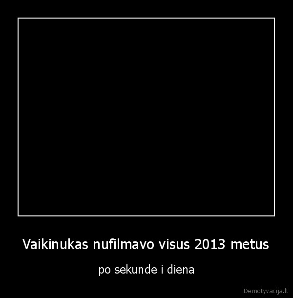 Vaikinukas nufilmavo visus 2013 metus - po sekunde i diena