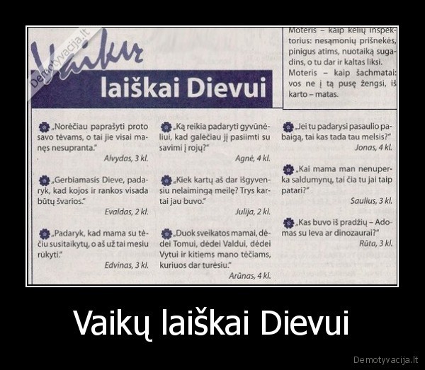 Vaikų laiškai Dievui - 