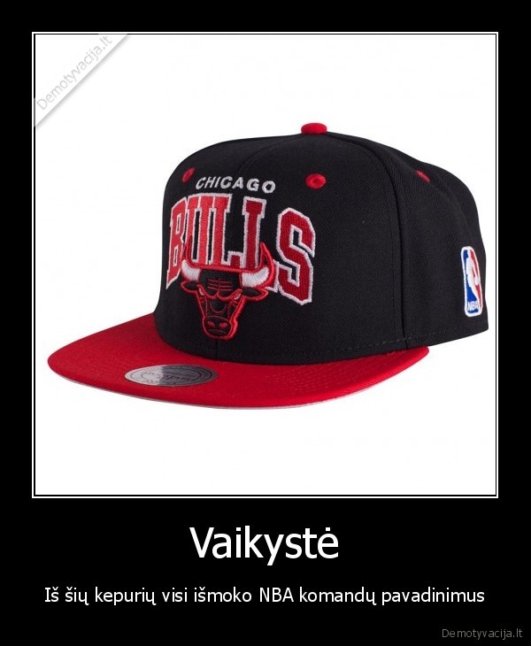 Vaikystė - Iš šių kepurių visi išmoko NBA komandų pavadinimus