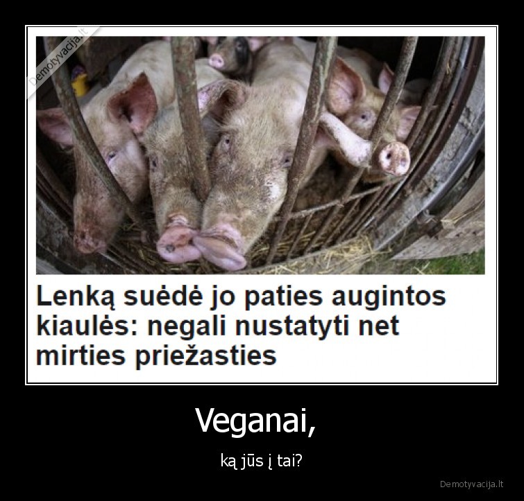 Veganai,  - ką jūs į tai?