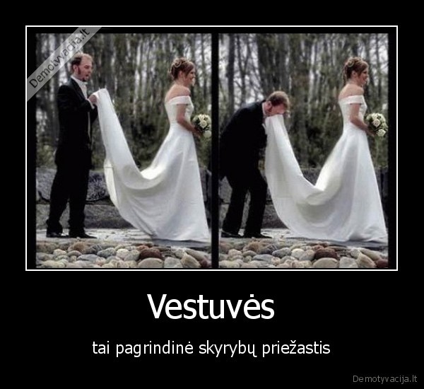 Vestuvės - tai pagrindinė skyrybų priežastis