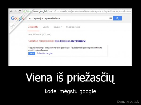 Viena iš priežasčių - kodėl mėgstu google