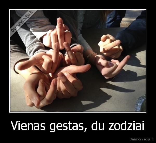 Vienas gestas, du zodziai - 