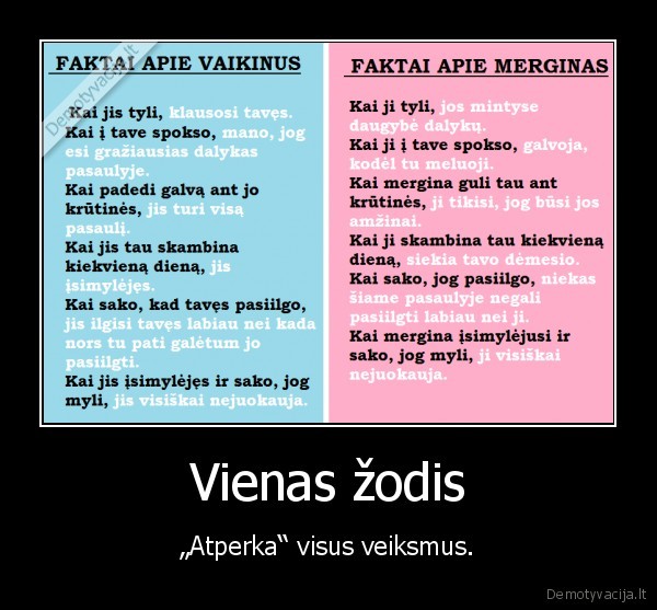 Vienas žodis - „Atperka“ visus veiksmus.