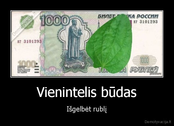 Vienintelis būdas - Išgelbėt rublį