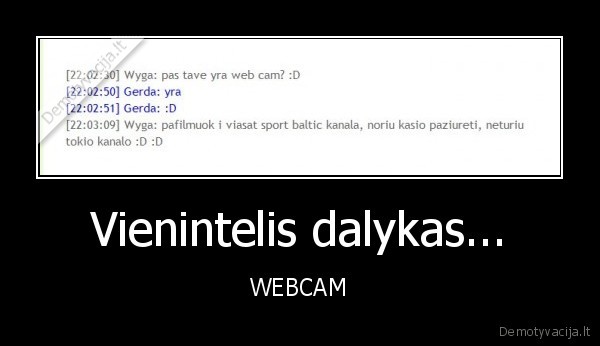 Vienintelis dalykas... - WEBCAM