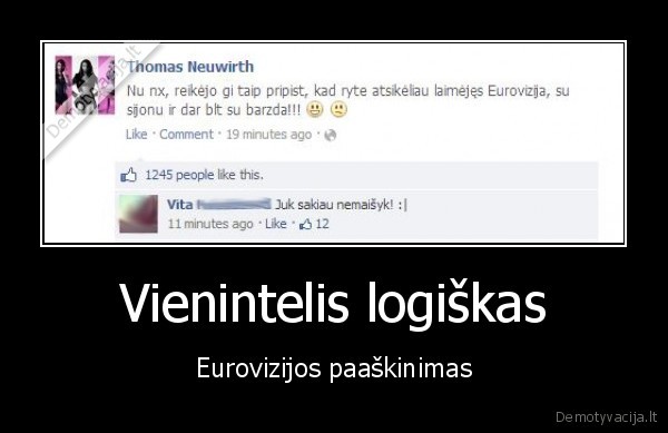 Vienintelis logiškas - Eurovizijos paaškinimas