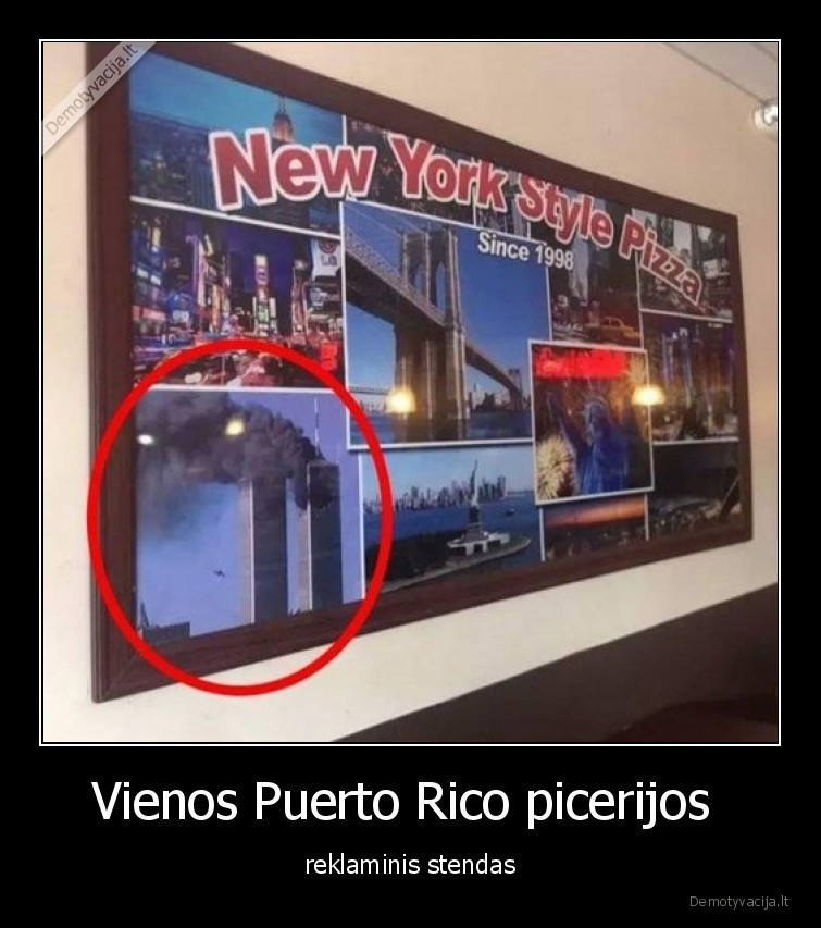 Vienos Puerto Rico picerijos  - reklaminis stendas