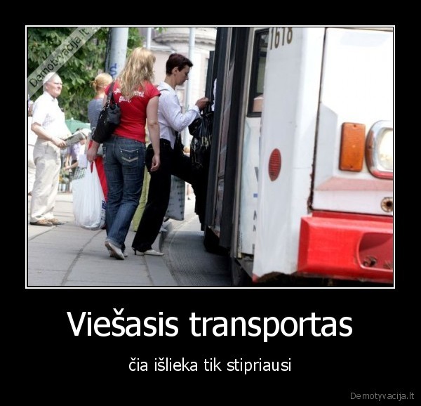 Viešasis transportas - čia išlieka tik stipriausi