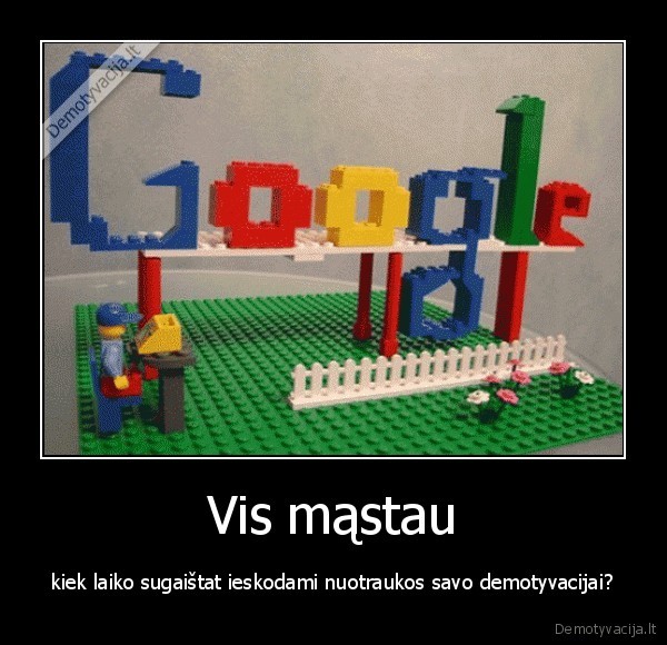 Vis mąstau - kiek laiko sugaištat ieskodami nuotraukos savo demotyvacijai?