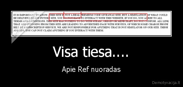 Visa tiesa.... - Apie Ref nuoradas