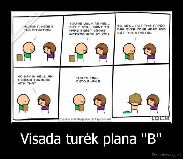 Visada turėk plana ''B" - 