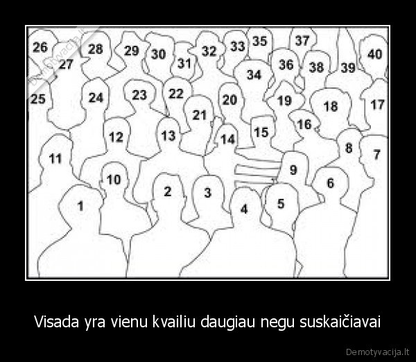 Visada yra vienu kvailiu daugiau negu suskaičiavai - 