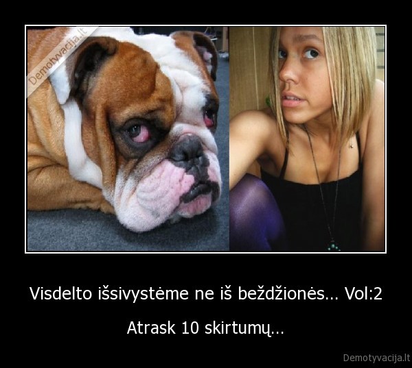 Visdelto išsivystėme ne iš beždžionės... Vol:2 - Atrask 10 skirtumų...