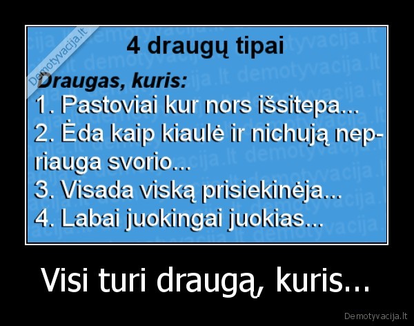 Visi turi draugą, kuris... - 