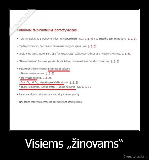 Visiems „žinovams“ - 