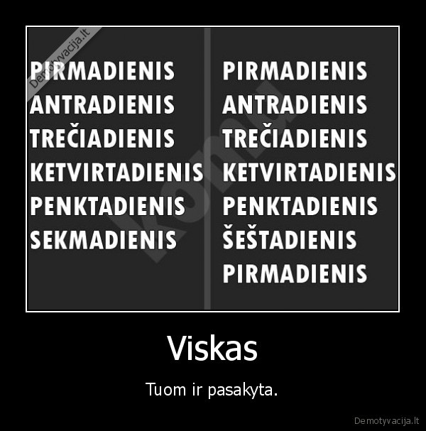 Viskas - Tuom ir pasakyta.