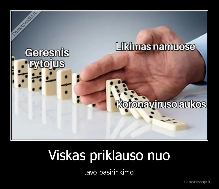 Viskas priklauso nuo - tavo pasirinkimo