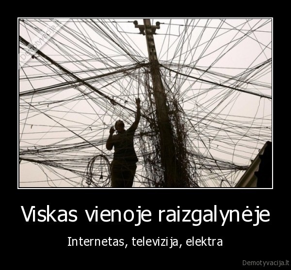 Viskas vienoje raizgalynėje - Internetas, televizija, elektra