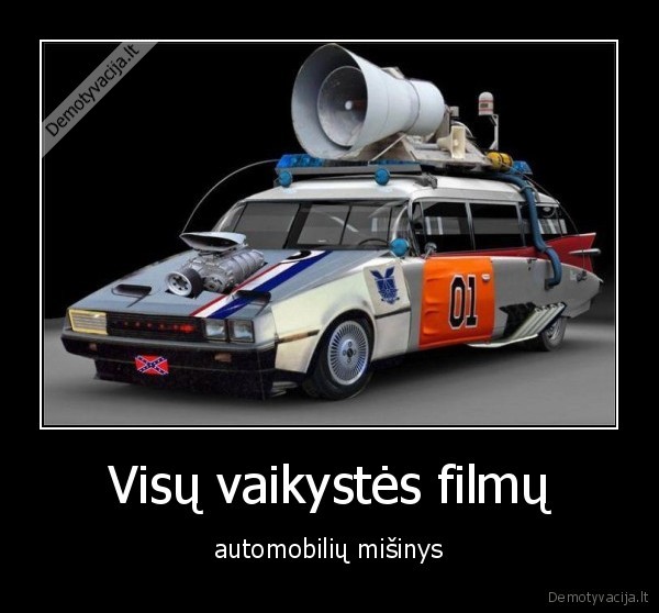 Visų vaikystės filmų - automobilių mišinys