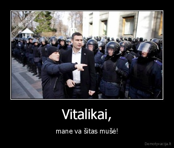 Vitalikai, - mane va šitas mušė!