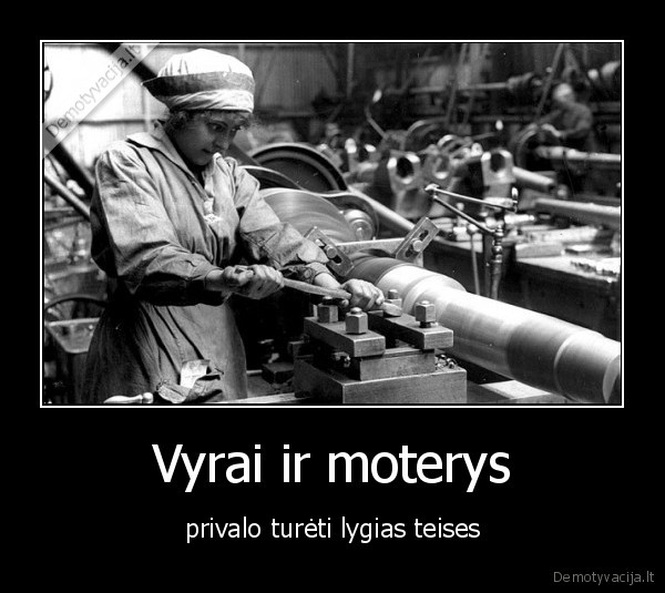 Vyrai ir moterys - privalo turėti lygias teises