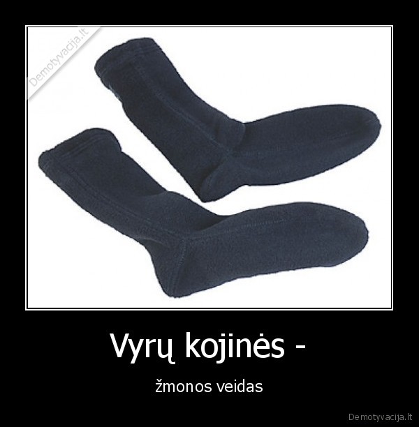 Vyrų kojinės - - žmonos veidas