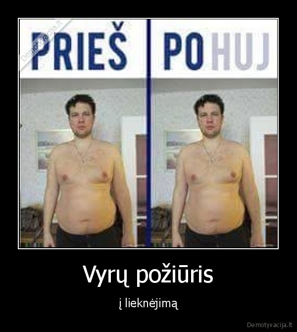 Vyrų požiūris - į lieknėjimą