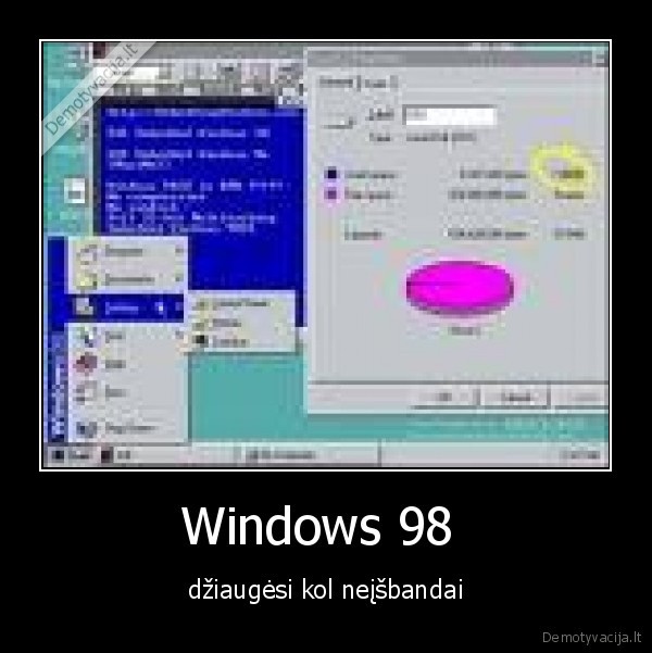 Windows 98  - džiaugėsi kol neįšbandai