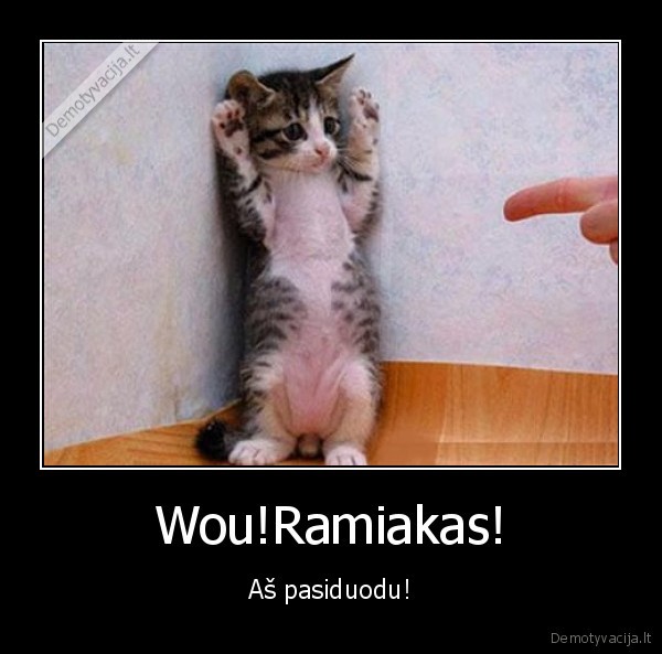 Wou!Ramiakas! - Aš pasiduodu!