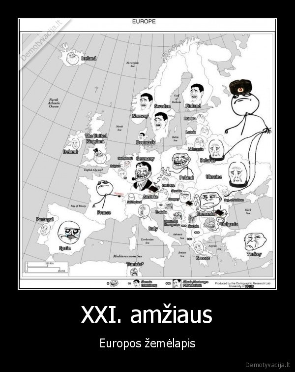 XXI. amžiaus - Europos žemėlapis