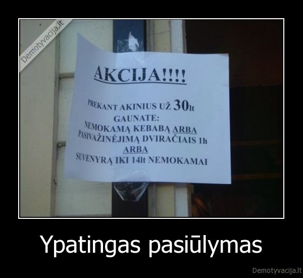 Ypatingas pasiūlymas - 